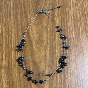 New York & Company Black Beaded Necklace